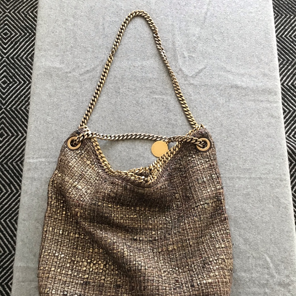 Stella McCartney gold metallic Falabella bag